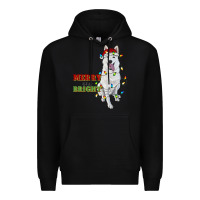 Black merry and bright white shepherd Premium Hoodie - RanaPortraitStore