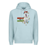 Blue Mist merry and bright white shepherd Premium Hoodie - RanaPortraitStore