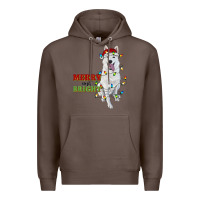 Coffee merry and bright white shepherd Premium Hoodie - RanaPortraitStore