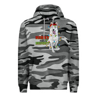 Slate Camo merry and bright white shepherd Premium Hoodie - RanaPortraitStore
