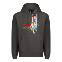 Smoke merry and bright white shepherd Premium Hoodie - RanaPortraitStore