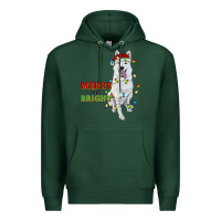 Sports Green merry and bright white shepherd Premium Hoodie - RanaPortraitStore