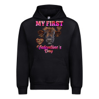 Black my first valentine's day highland calf Urban Hoodie - RanaPortraitStore
