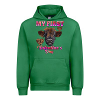 Emerald my first valentine's day highland calf Urban Hoodie - RanaPortraitStore