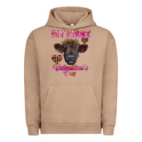 Pigment Burro my first valentine's day highland calf Urban Hoodie - RanaPortraitStore