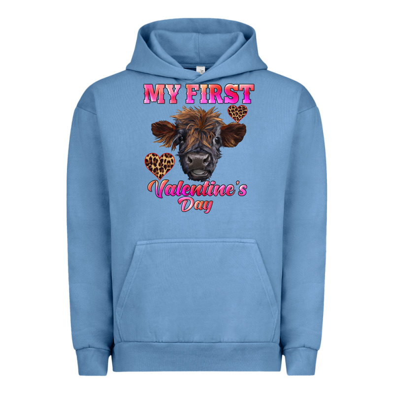 My First Valentine's Day Highland Calf Urban Hoodie by RanaPortraitStore | Teevron