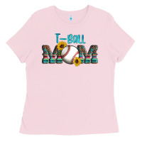 Bubblegum Pink sport t ball mom Ladies Tee - Artiststas