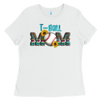 White sport t ball mom Ladies Tee - Artiststas