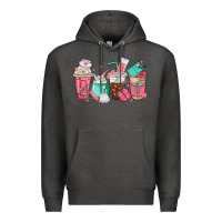 Charcoal Heather nurse coffee cups Premium Hoodie - texasbilliewilder