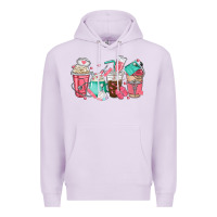 Lilac nurse coffee cups Premium Hoodie - texasbilliewilder