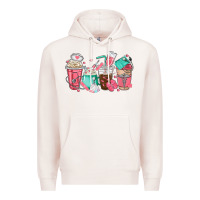 Pale Pink nurse coffee cups Premium Hoodie - texasbilliewilder