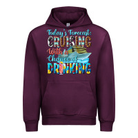 Mauve Wine todays forecast  cruising with a chance of drinkin Urban Hoodie - texasbilliewilder