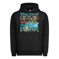 Pigment Black todays forecast  cruising with a chance of drinkin Urban Hoodie - texasbilliewilder