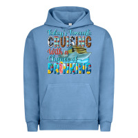 Pigment Pebble Blue todays forecast  cruising with a chance of drinkin Urban Hoodie - texasbilliewilder