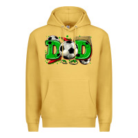 Antique Gold dad soccer Premium Hoodie - Zillion Design Studio