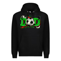 Black dad soccer Premium Hoodie - Zillion Design Studio