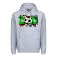 Heather Grey dad soccer Premium Hoodie - Zillion Design Studio