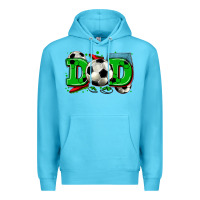 Ocean Blue dad soccer Premium Hoodie - Zillion Design Studio