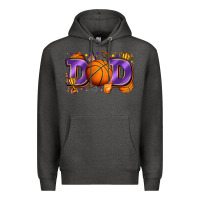 Charcoal Heather dad basketball Premium Hoodie - Zillion Design Studio