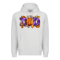 Dove Grey dad basketball Premium Hoodie - Zillion Design Studio