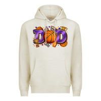 Oatmeal Heather dad basketball Premium Hoodie - Zillion Design Studio