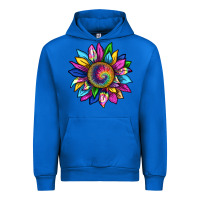 Cobalt tie dye sunflower Urban Hoodie - texasbilliewilder