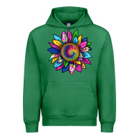 Emerald tie dye sunflower Urban Hoodie - texasbilliewilder