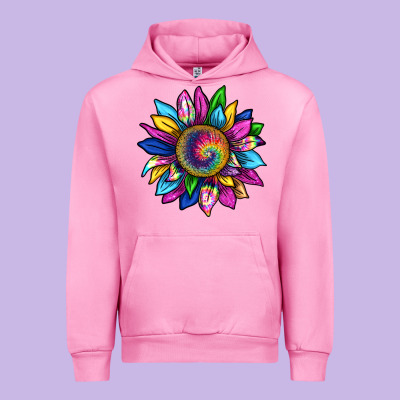 Tie Dye Sunflower Urban Hoodie Designed By Texasbilliewilder