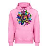 Fuchsia Pink tie dye sunflower Urban Hoodie - texasbilliewilder
