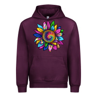 Mauve Wine tie dye sunflower Urban Hoodie - texasbilliewilder