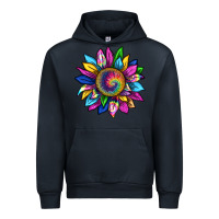 Navy tie dye sunflower Urban Hoodie - texasbilliewilder