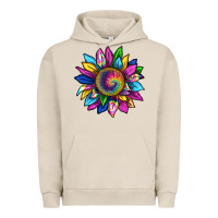 Pigment French Oak tie dye sunflower Urban Hoodie - texasbilliewilder
