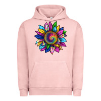 Pigment Salmon tie dye sunflower Urban Hoodie - texasbilliewilder