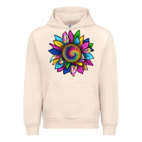 Sandshell tie dye sunflower Urban Hoodie - texasbilliewilder