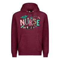Burgundy nurse life Premium Hoodie - texasbilliewilder