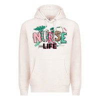 Pale Pink nurse life Premium Hoodie - texasbilliewilder