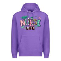 Purple nurse life Premium Hoodie - texasbilliewilder