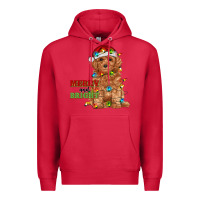 Cardinal merry and bright toy poodle Premium Hoodie - RanaPortraitStore