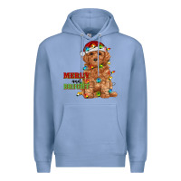 Colony Blue merry and bright toy poodle Premium Hoodie - RanaPortraitStore