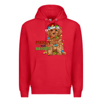 Red merry and bright toy poodle Premium Hoodie - RanaPortraitStore