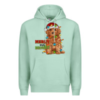 Seafoam merry and bright toy poodle Premium Hoodie - RanaPortraitStore