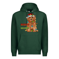 Sports Green merry and bright toy poodle Premium Hoodie - RanaPortraitStore