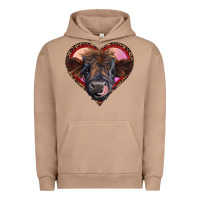 Leopard Heart Highland Calf Urban Hoodie | Teevron