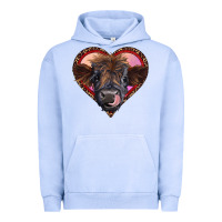 Pigment Grape Ice leopard heart highland calf Urban Hoodie - RanaPortraitStore