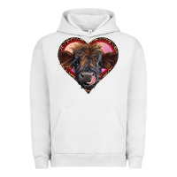 Pigment Lunar Rock leopard heart highland calf Urban Hoodie - RanaPortraitStore