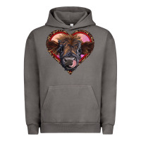 Pigment Tornado leopard heart highland calf Urban Hoodie - RanaPortraitStore