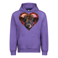 Tulip leopard heart highland calf Urban Hoodie - RanaPortraitStore