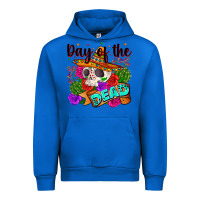 Cobalt mexican day of the dead Urban Hoodie - Zillion Design Studio