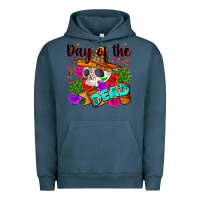 Pigment Midnight Navy mexican day of the dead Urban Hoodie - Zillion Design Studio