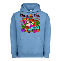 Pigment Pebble Blue mexican day of the dead Urban Hoodie - Zillion Design Studio